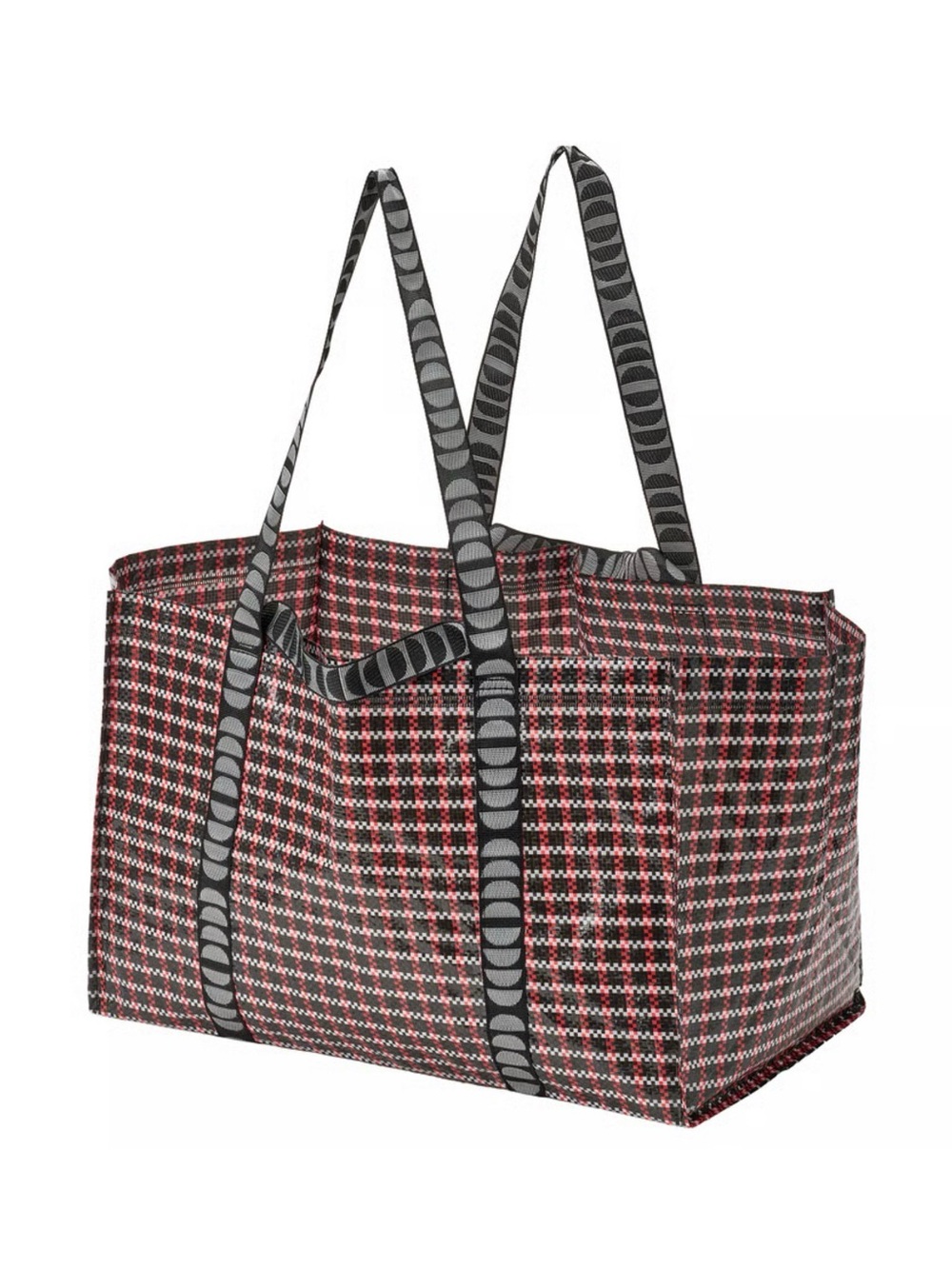 Stylish Black and Red Plaid Tote Bags